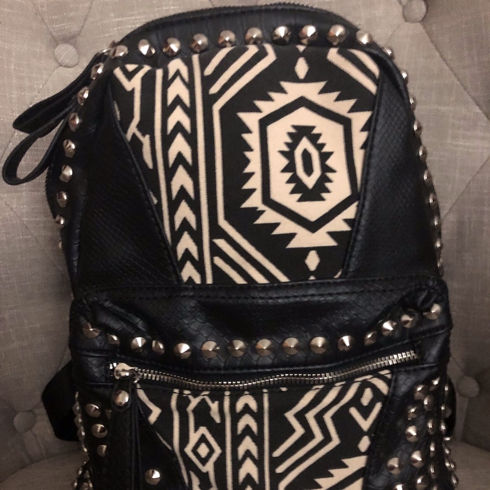 Studded Western Look Backpack - NEW